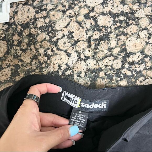 Jamie Sadock Golf Skirt Skort Tennis Athletic Zip Pockets Size 4 Black - Picture 7 of 7